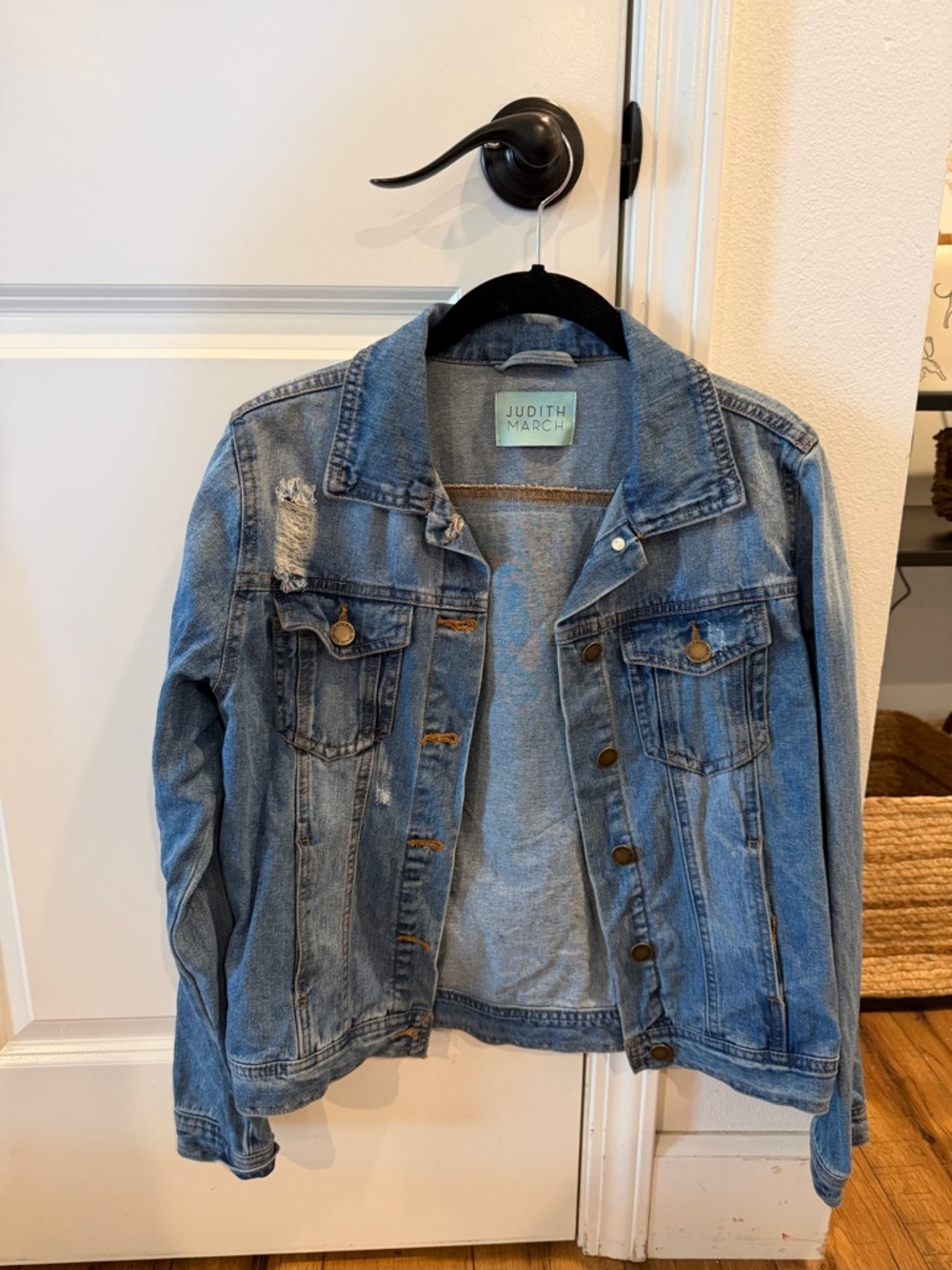 Blue Denim Jacket with Green Patch - Picture 3 of 7